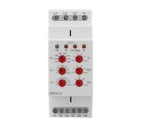 GRV8-10/M265 Relais de surveillance de tension triphasé pour protection contre les surtensions/sous-tensions avec décalage réglable, 2 contacts de commutateur et indicateur LED pour la surveillance du