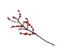 Gry & SIF Branche de Baies en Feutre, Tige Flexible, Branche décorative pour vases, Habebutten, Canneberge, sorbier des oiseleurs, Fait Main, Commerce équitable | 1x Branche avec Baies Rouges, 60cm