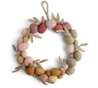 Gry & SIF Couronne de Pâques Pastel | Fait Main | Couronne de Porte avec Oeufs de Pâques en Feutre, Commerce équitable | Couronne avec Oeufs à Suspendre comme décoration de Pâques | ⌀ 26cm