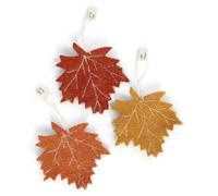 Gry & Sif Fabriqué à la main et certifié commerce équitable - Design danois élégant - Artisan népalais - Feuilles d'érable - Lot de 3