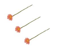 Gry & Sif Fabriqué à la main et certifié commerce équitable - Design danois élégant - Artisanat népalais - Rouge poussiéreux en feutre - Fleurs artificielles pour décoration de salon - Rouge