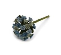 Gry & Sif Fabriqué à la main et certifié commerce équitable Design élégant X Artisanat du Népal | Hydrengeas artificielles en feutre - Fleurs artificielles pour décoration de salon | Bleu clair