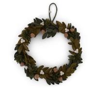 Gry & Sif Fabriquée à la main et certifiée commerce équitable - Design danois élégant - Artisan népalais - Couronne avec baies blanches et glands