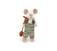 Gry & Sif Handmade & Fairtrade Certified Stylish Design X Artisans du Népal - Figurines d'animaux en feutre - Famille de souris - Figurines décoratives à poser - 12 cm