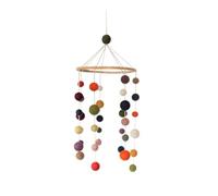 Gry & Sif Mobile Baby en feutre pour lit de bébé, parc ou table à langer, décoration de chambre de bébé, équipement initial nouveau-né, fait à la main, commerce équitable, diamètre : 20 cm, longueur :