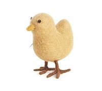 Gry & Sif Poussins de Pâques à suspendre ou à poser, décoration de Pâques, pendentif de Pâques, décoration de printemps en feutre, commerce équitable, fait main, Scandi | 1x jaune sable