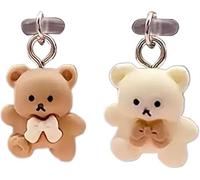 Gryshanyun Lot de 2 bouchons anti-poussière USB de type C avec pendentifs en forme d'ours, breloques colorées pour téléphone portable pour tablettes et smartphones