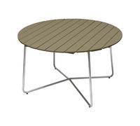 Grythyttan Stålmöbler Table à manger 9A Vert clair chêne-stand galvanisé à chaud Ø120 cm