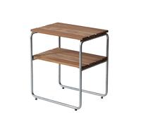 Grythyttan Stålmöbler Table d'appoint Grythyttan Teck-structure en acier avec galvanisation à chaud