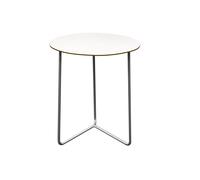 Grythyttan Stålmöbler Table High Tech Blanc-structure en acier avec galvanisation à chaud. Ø60 cm