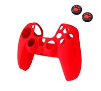 GRzHKN Couverture Peau Compatible avec CONTRÔLEUR PS5 Conseil Anti-Slip Compatible avec PS5(Red)