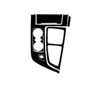 GRZPCJZM Autocollant de garniture de cadre de levier de vitesse intérieur en fibre de carbone compatible avec Audi Q7 SQ7 4M 2016-2019(Black plastic RHD)