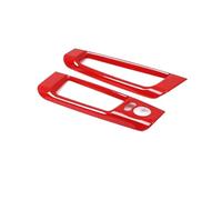 GRZPCJZM Autocollant décoratif for bouton de réglage du rétroviseur de voiture ABS, compatible avec Fiat 500 2010-2022, LHD(Red)