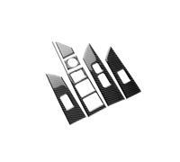 GRZPCJZM Autocollant en fibre de carbone souple for panneau de boutons de lève-vitre de voiture Acura TLX 2015-2020 LHD(For LHD Black Carbon)