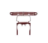 GRZPCJZM Autocollant en fibre de carbone souple for panneau de commande de climatisation, compatible avec les garnitures intérieures de la Camaro 2013 2014 2015(C Black with Red)