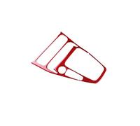 GRZPCJZM Autocollant for panneau de changement de vitesse de commande centrale de voiture compatible avec Ford Focus SE RS ST Ecoboost 2015-2018(For LHD Red Carbon)