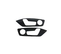 GRZPCJZM Autocollants en acier inoxydable compatibles avec l'Audi Q3 2019-2021, boutons de réglage des sièges de voiture, cadre de panneau, garniture de protection(Black)