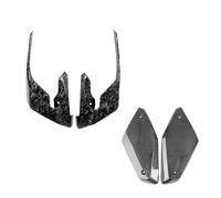 GRZPCJZM Compatible avec CB 650R 2019-2023, Couvercle de Panneau latéral de Cadre, ailerons de carénage, Garniture d'aileron(Glossy Forged-Carbon)