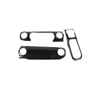 GRZPCJZM Compatible avec Jeep Wrangler JL 2018-2025, couvercle décoratif for tableau de bord, porte-gobelet, garniture de console centrale(Carbon Fiber Look)