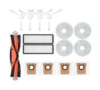 GRZPCJZM Compatible avec l'aspirateur Robot Xiaomi X10+ X10 Plus B101GL, Accessoires, Brosse latérale Principale, Sac filtrant, Chiffon, serpillière, Support, boîte(15PCS)
