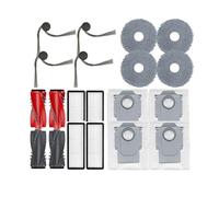 GRZPCJZM Compatible avec Les aspirateurs Robots Qrevo C/Curv/CurvC/Edge/EdgeC /5AE /S5V - Pièce détachée : Brosse Principale, Filtre et Chiffon de Nettoyage.(Set 4)
