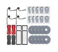 GRZPCJZM Compatible avec Les aspirateurs Robots Qrevo C/Curv/CurvC/Edge/EdgeC /5AE /S5V - Pièce détachée : Brosse Principale, Filtre et Chiffon de Nettoyage.(Set 6)