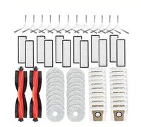 GRZPCJZM Compatible avec Les aspirateurs Robots Xiaomi X20+, X10+ / X20 Plus, X10 Plus, pièces, Rouleau, Brosse latérale, Filtre, serpillière, Sac(Black)