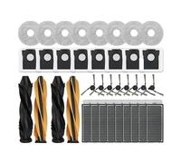 GRZPCJZM Compatible avec Les modèles X50Ultra, X50Master, L50/L40S Pro Ultra et MOVA V50Ultra : Brosse Principale, Filtre et Sac for Balai.(Burgundy)