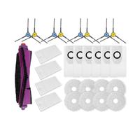 GRZPCJZM Compatible avec Les pièces et Accessoires for balais Midea V10 / Eureka J10 Ultra : Rouleau Principal, Brosse latérale, Filtre et Sac for lingette.(Light Yellow)