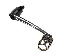 GRZPCJZM Compatible avec Les Repose-Pieds de pédale Harley Touring Road King Street Electra Glide FLT FLHX 14-2022(Black White Arm Kit)