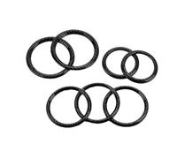 GRZPCJZM Compatible avec Mercedes A W177 B W247 GLB X247 CLA C118 GLA H247 garniture de couvercle de bague de sortie d'air de climatisation de voiture(Carbon Fiber Style,For B W247 2020-23)
