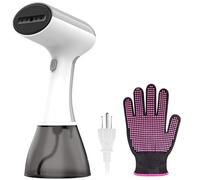 GS01 Défroisseur vapeur portable, grand réservoir d'eau de 400 ml, 1500 W, chauffage rapide, portable, anti-rides de voyage (blanc)
