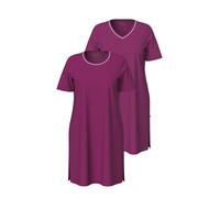 gs1 data protected company 4069787000005 Bigshirts, 2er-Pack, Rundhals/V-Ausschnitt, Halbarm Nightgown, Rose Fuchsia, 54 Femmes