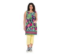 gs1 data protected company 4069787000005 Jerseykleid, Bedruckt, A-Linie, Rundhals, Ärmellos Robe, Encre Bleue, 48-50 Femmes