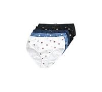 gs1 data protected company 4069787000005 Midislips, 5er-Pack, Blumen/Einfarbig sous-vêtement, Bleu Marine Clair, 58-60 Femmes