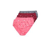 gs1 data protected company 4069787000005 Midislips, 5er-Pack, Blumen/Einfarbig sous-vêtement, Rouge Bordeaux, 58-60 Femmes