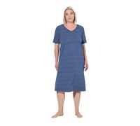 gs1 data protected company 4069787000005 Nachthemd, Punkte, V-Ausschnitt, Halbarm Nightgown, Bleu Nuit, 48 Femmes