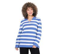 gs1 data protected company 4069787000005 Pullover, Streifen, Polokragen Cardigan Sweater, Bleu Égée, 58-60 Femme