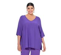 gs1 data protected company 4069787000005 Pullover, Oversized, V-Ausschnitt, Halbarm Cardigan Sweater, améthiste, 48-50 Femme