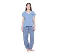 gs1 data protected company 4069787000005 Pyjama, Sweet Check Ensemble, Bleu givré, 58-60 Femmes