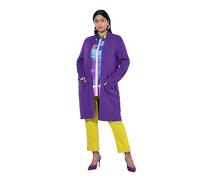 gs1 data protected company 4069787000005 Strickjacke, Lange, Offene Form, Weicher Feinstrick Cardigan Sweater, Violet, 54-56 Femme