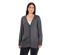 gs1 data protected company 4069787000005 Strickjacke, V-Ausschnitt, Knopfleiste, Feinstrick Sweat-Shirt, Anthracite mélangé, 62-64 Femme