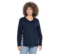 gs1 data protected company 4069787000005 Sweatshirt mit Streifeneinsatz Maillot de survêtement, Marine, 54-56 Femme