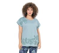 gs1 data protected company 4069787000005 T- Shirt mit Tonigem Puff Print, Oversize Dori, Vert Mousse Clair, 48-50 Femmes