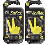 GS27 - Déocar Emotions - Peace - Parfum Monoi - Désodorisant Voiture 100% Français - A Clipser (Lot de 2)