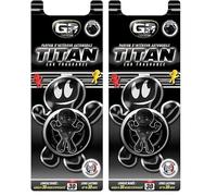 GS27 - Désodorisant Voiture à Clipser Titan 3D - Parfum Voiture 100% Français - Dark Sensation (Lot de 2)