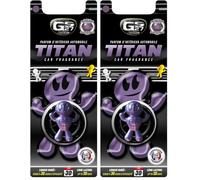 GS27 - Désodorisant Voiture à Clipser Titan 3D - Parfum Voiture 100% Français - Figue de Méditerrannée (Lot de 2)