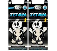 GS27 - Désodorisant Voiture à Clipser Titan 3D - Parfum Voiture 100% Français - Fraîcheur Polaire (Lot de 2)