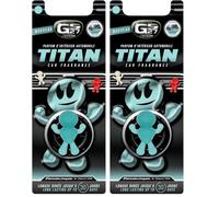 GS27 - Désodorisant Voiture à Clipser Titan 3D - Parfum Voiture 100% Français - Lagon (Lot de 2)