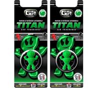 GS27 - Désodorisant Voiture à Clipser Titan 3D - Parfum Voiture 100% Français - Pomme Verte (Lot de 2)
